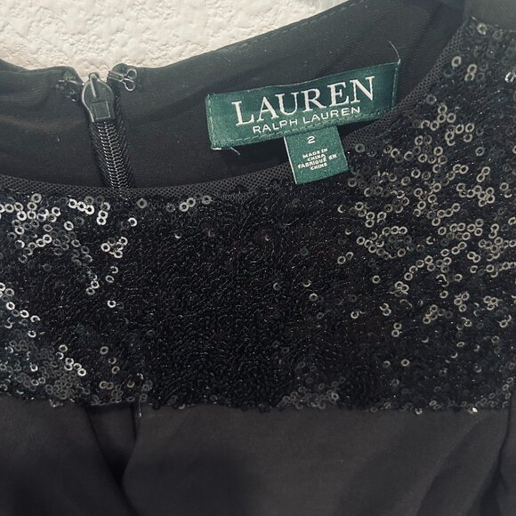 LAUREN by RALPH LAUREN Women's Sequined-Yoke Jersey Dress - Picture 5 of 7